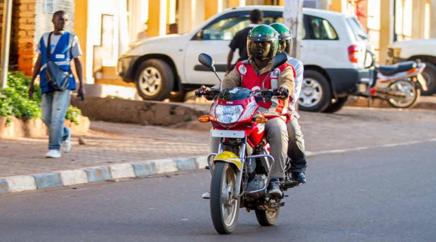 People using taxi-motos are expected to use helmets. / Net