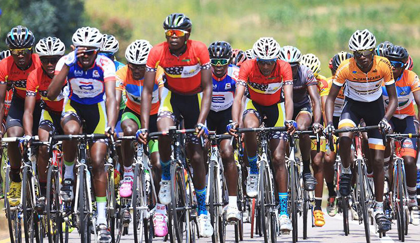 Local riders during Kivu Race, one of the Rwanda Cycling Cup events, last year. File.
