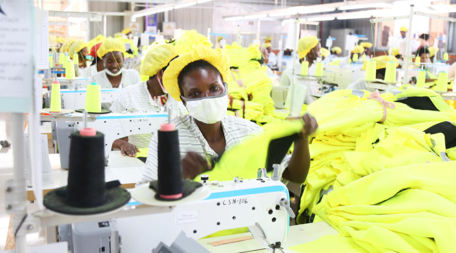 Workers in a clothing factory in Kigali. Rwanda has signed a partnership deal with Chinese garment firm Pink Mango C&D to set up a modern garment factory in Kigali. / Sam Ngendahimana