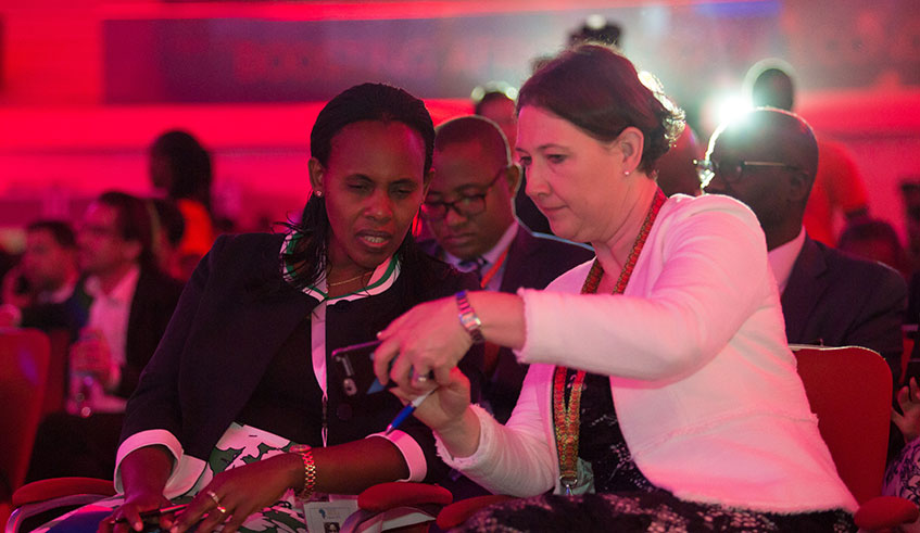 Delegates at the Economic Forum of the Transform Africa Summit yesterday. Nadege Imbabazi.