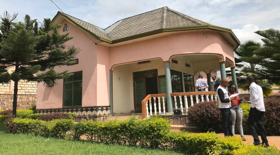 Bidders tour the property of former Nyabihu District Executive Emmanuel Habyarimana before the auction. / Kelly Rwamapera