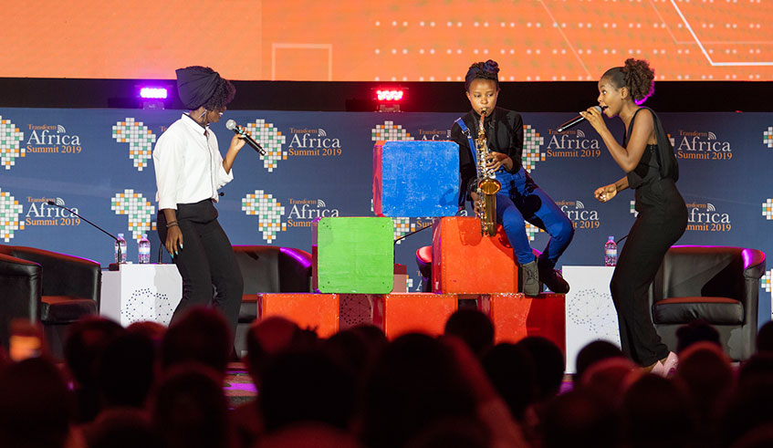 some of the Mashirika performers entertain delegates at the just-concluded summit in Kigali. /Nadege Imbabazi. 