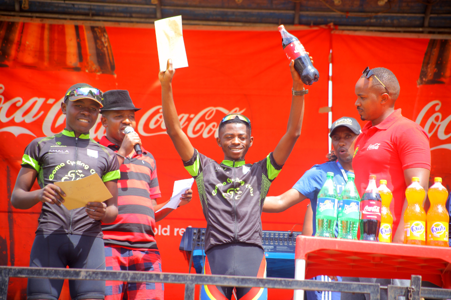 Samuel Mwanaheheli celebrates after his triumphant performance on Saturday. / Jejje Muhinde