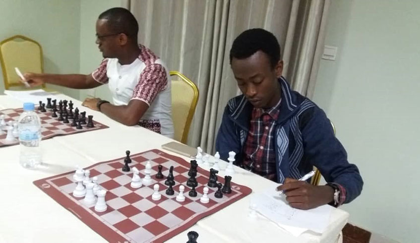 Maranatha Nduwayesu (R) and Alain Niyibizi attended a training session in Kigali last year. File.