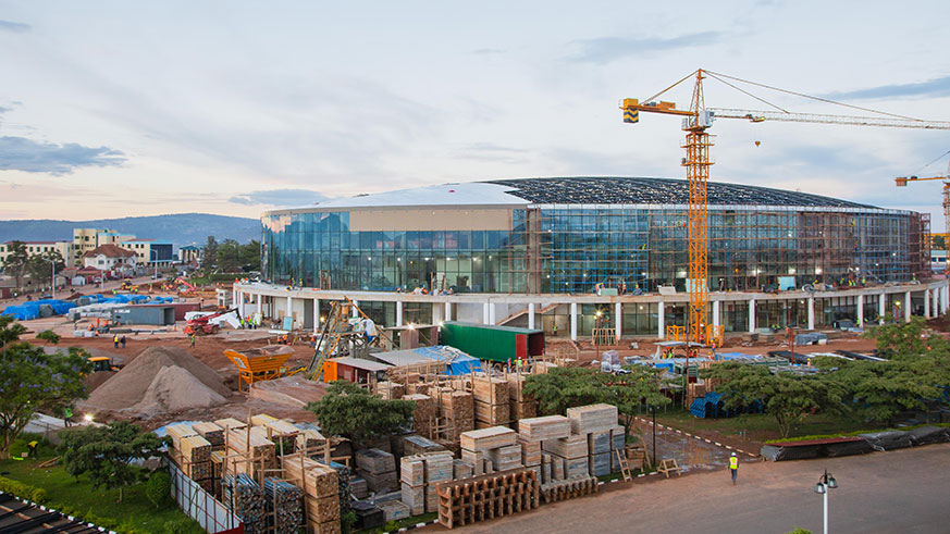 Works on the proposed 10,000-seat Kigali Arena, thatu2019s under construction just outside the Amahoro National Stadium in Remera, have reached advanced stages with the indoor sports facility, the first of its kind in the region, set for completion next month. Emmanuel Kwizera.