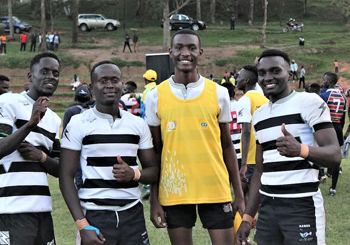 Thousand Hills players celebrating after beating Kigali Sharks at Red Cross grounds on Saturday. (Courtesy)