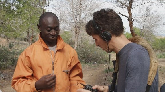 Jakob Preus (R) during shooting of the documentary u201cWhen Paul Came Over the Sea - Journal of an Encounteru201d. / Net photo