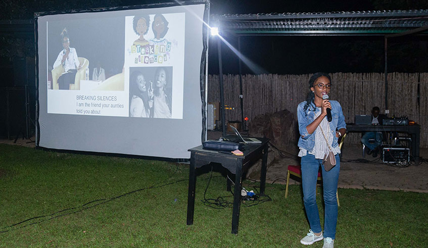 Dominique Uwase Alonga, Chief Executive Officer at Imagine We Rwanda during her presentation ( All photos by David Mutabazi)