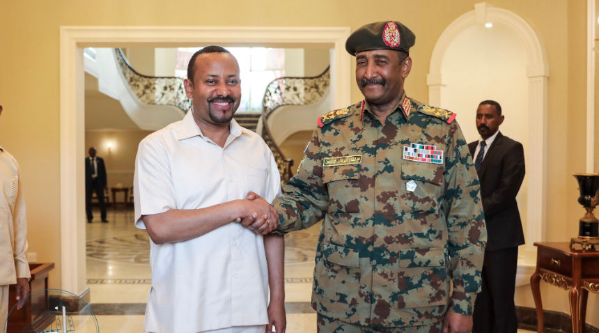 Ethiopian Prime Minister Abiy Ahmed arrived in Khartoum this morning for talks with the Chief of the Sudanese Transitional Military Council, Lt. Gen Abdel Fattah al-Burhan. / Courtesy