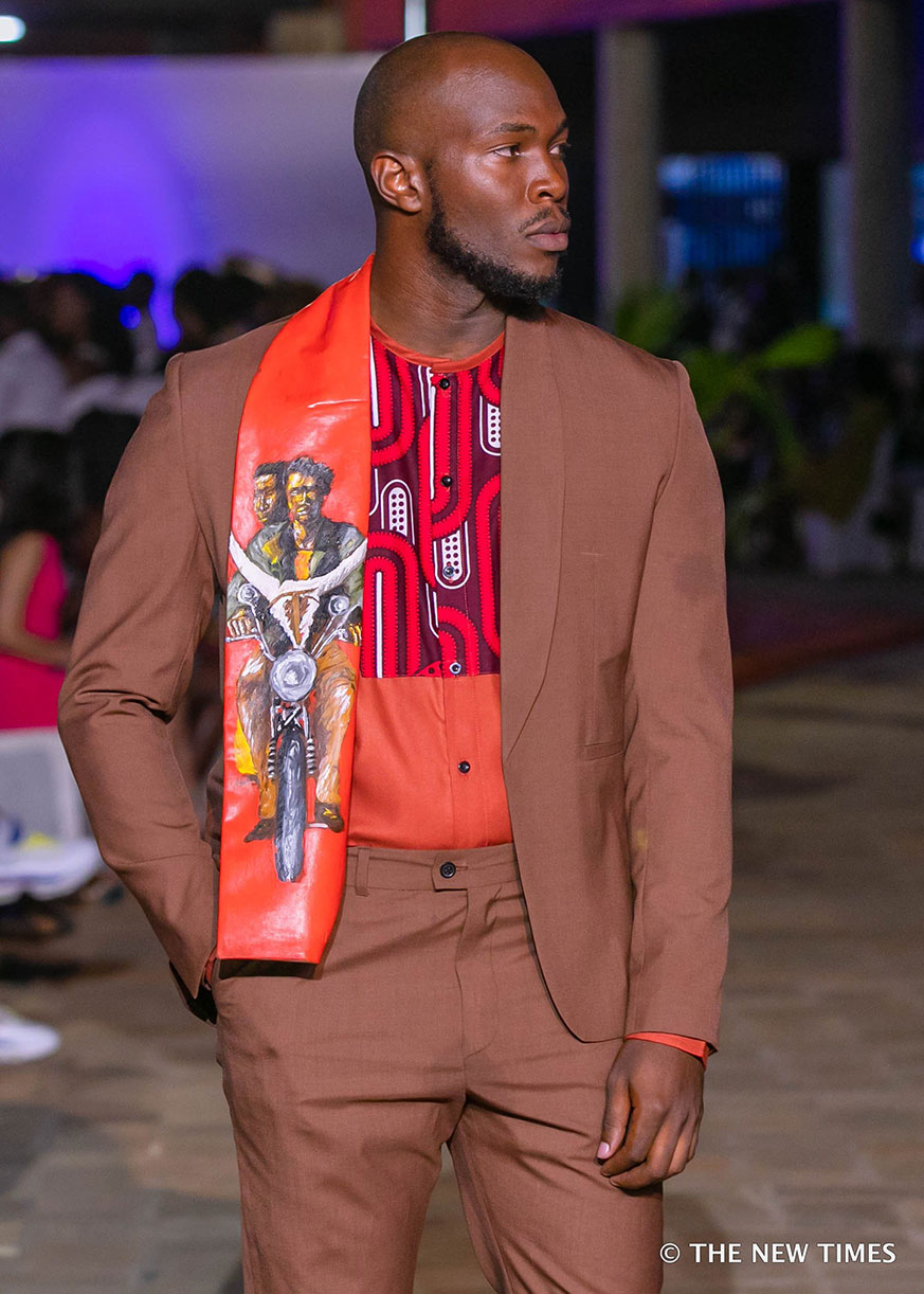 Rwandan designer Sonia Mugabo (right), seen here with a model, was among the designers who showcased their designs at the just concluded Rwanda Fashion Week. / Emmanuel Kwizera