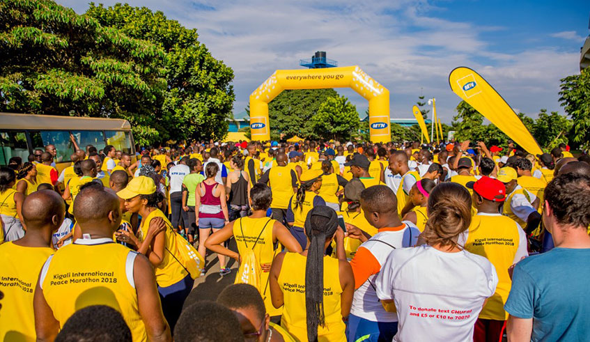 The 2018 edition of Kigali International Peace Marathon attracted a record 10,000 participants. File.