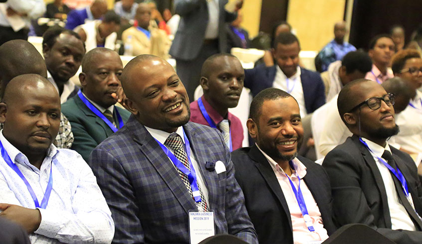 Businesspeople from Tanzania and Rwanda during the meeting in Kigali yesterday. Sam Ngendahimana