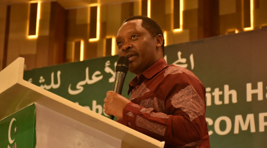 Local Governement minister Prof. Anastase Shyaka told Muslims to use their knowledge of the Quran to promote peace, unity and improve peopleu2019s lives. / Courtesy
