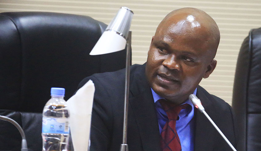 MP Omar Munyaneza speaks during a past session. Sam Ngendahimana.