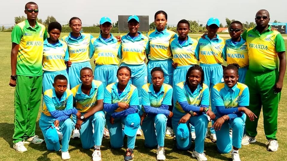 Rwanda's national women cricket team. / Courtesy