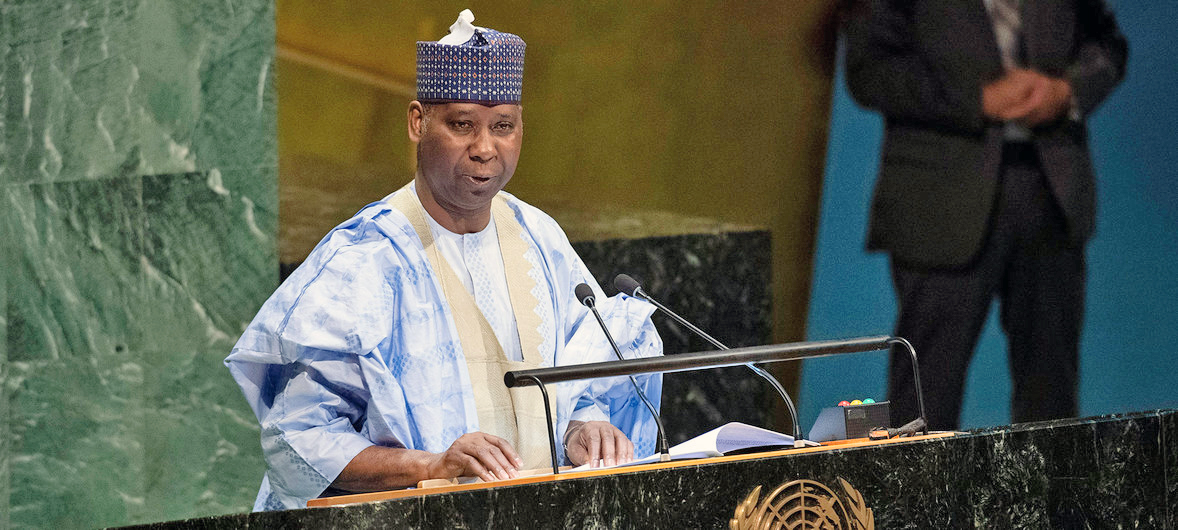 Amb. Tijjani Mohammad Bande, newly-elected president of the 74th session of the United Nations General Assembly. / Net photo