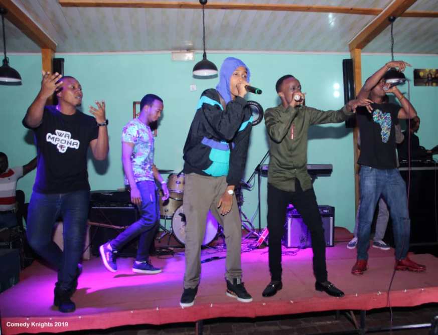 Upcoming Hip-hop group Kinyatrap and Babu perform during the show.