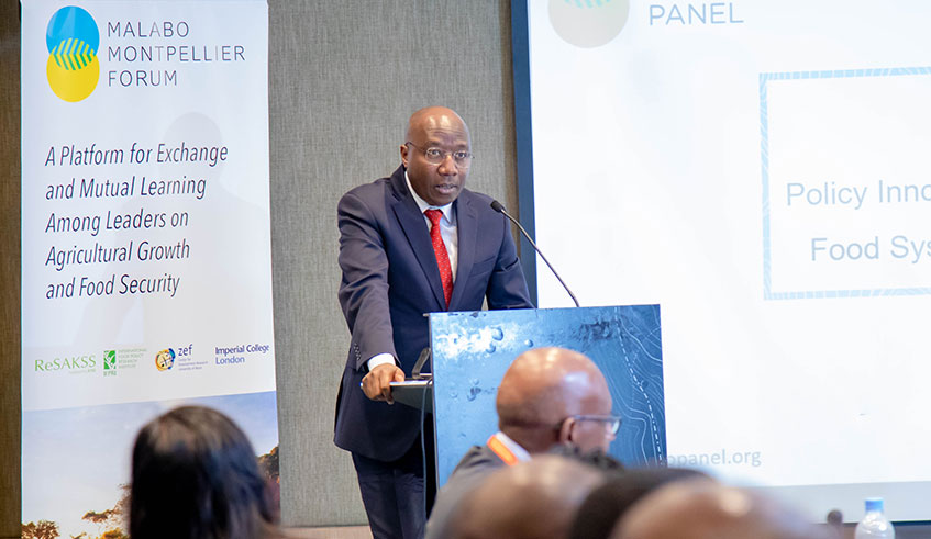 The Prime Minister Edouard Ngirente stressed the importance of ICT-enabled solutions in transforming agriculture on the African continent, at the 4th Malabo Montpellier Forum taking place in Kigali yesterday. Emmanuel Kwizera.