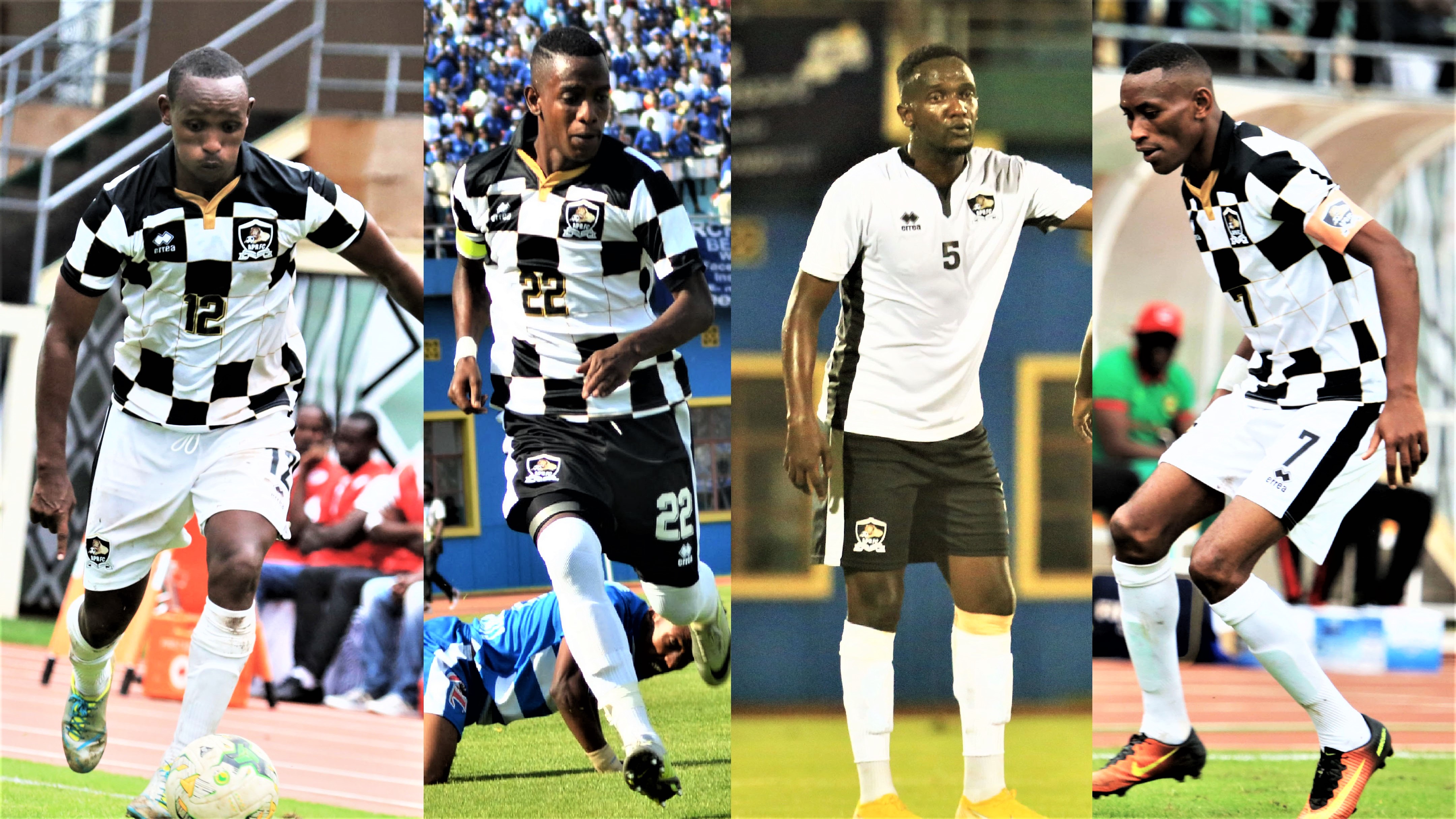 L-R: Jean-Claude Iranzi, Michel Rusheshangoga, Amran Nshimiyimana and Jean-Baptiste 'Migi' Mugiraneza are all among the released players. / Sam Ngendahimana