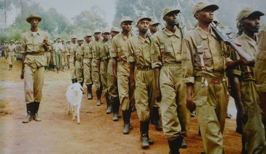 Rwanda Patriotic Army (RPA) during the liberation struggle. File.