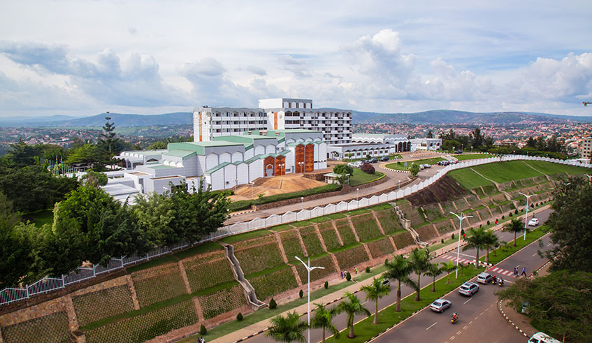 An aerial view of new look Parliamentary Buildings in Kimihurura, Kigali.  Emmanuel Kwizera.