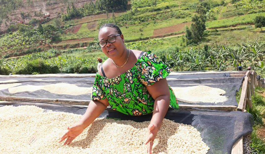 Mukamushinja is the proud owner of Nova Coffee. Sharon Kantengwa.