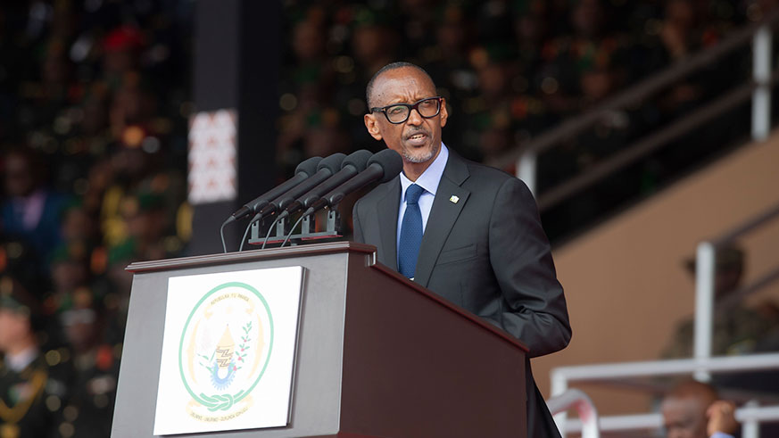President Paul Kagame addressing the nation on Liberation Day. (Village Urugwiro)