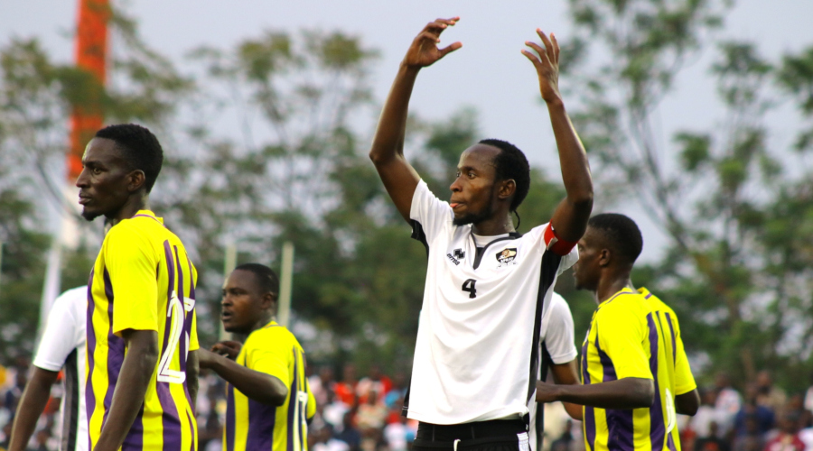 Thierry Manzi (4), who was making his first appearance for APR, scored the lone goal that sank Ugandan side Proline at Kigali Stadium on Saturday. / Courtesy