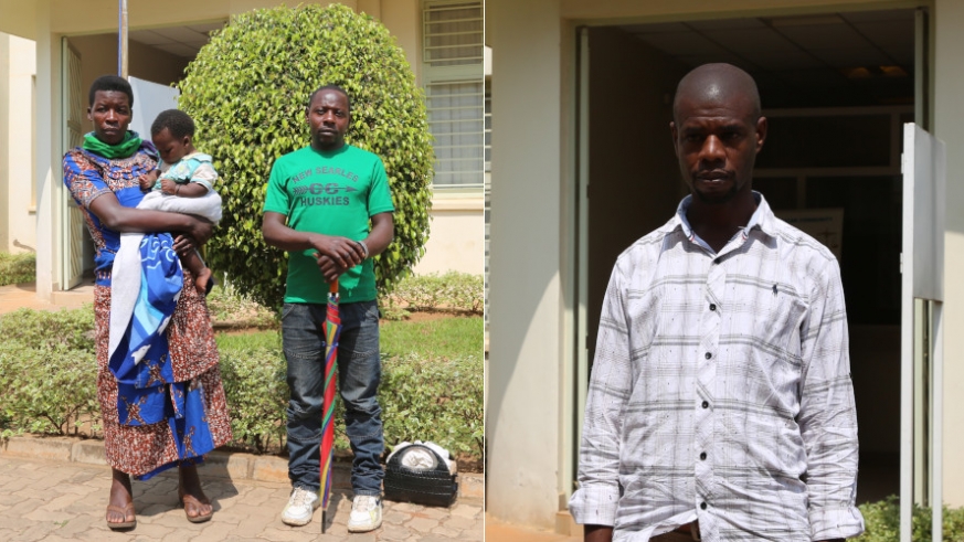 LEFT: Ezu00e9chiel Muhawenimana, 36, his wife Espu00e9rance Dusabimana, 35, and their child who was born from a Ugandan prison, are among those seeking legal redress. RIGHT: Venant Musoni Hakolimana, a teacher who says he lost his job in Ethiopia when he was arrested by Ugandan security agents, is demanding US$1 million in compensation and for the ordeal he was subjected to during detention. / File