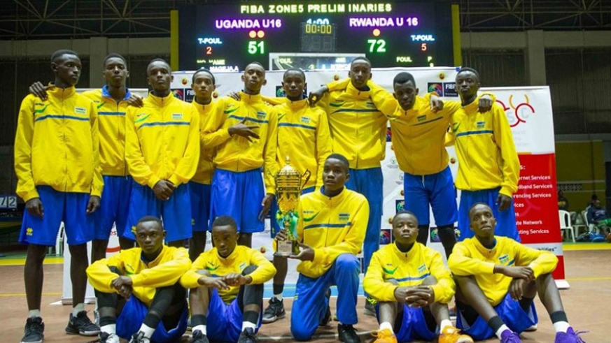 Rwanda qualified for the FIBA Africa U16 Basketball Championship (U16 Afrobasket) after beating Uganda to win the regional Zone V tournament last month. Courtesy.