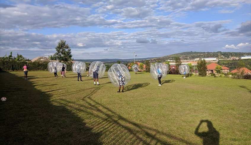 Bubble soccer is a recreation sport that involves playing football while encased in an inflatable bubble which covers the playeru2019s upper body and head. Courtesy photos.