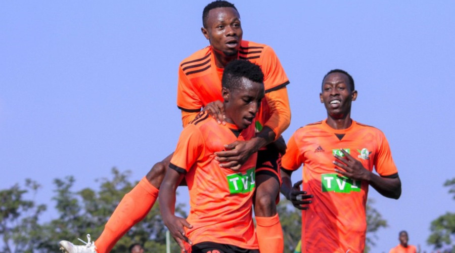 Gasogi United players celebrate after scoring a goal against AS Kigali in quarter-finals of the recently concluded 2019 Peace Cup tournament. / Courtesy