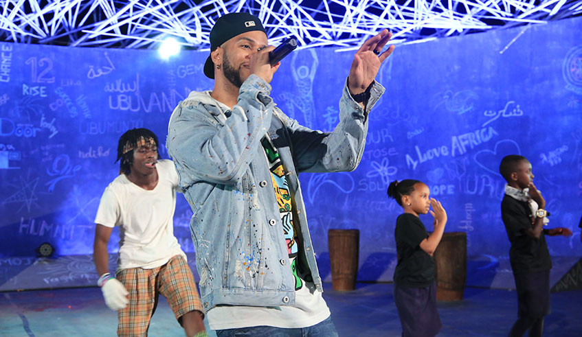 Alexander performs during Ubumuntu Arts Festival  in Kigali over the weekend. /Craish Bahizi.