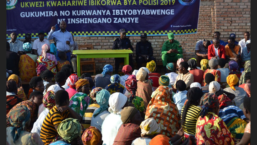 Police and Local officials meeting with residents. 