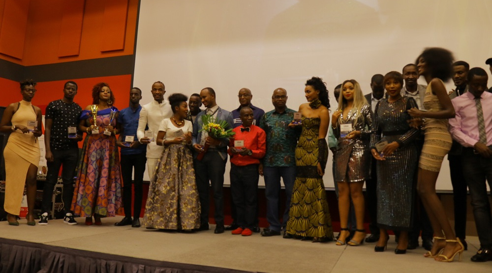  Some of the tonightu2019s  winners pose for a group photo on stage with their awards. / Courtesy photos