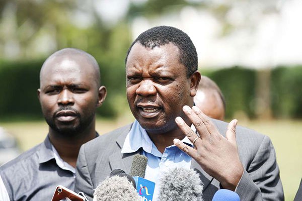 Nicholas Musonye speaks to the media at a past press conference. (Net photo)