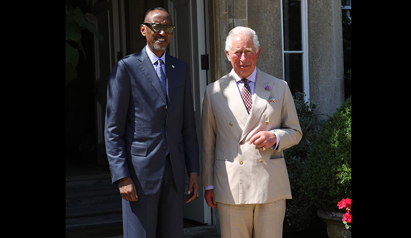President Paul Kagame yesterday met with His Royal Highness the Prince of Wales, Prince Charles at Highgrove House in Gloucestershire, UK. They discussed the Commonwealth Heads of Government Meeting, which Rwanda is set to host next year. Village Urugwiro.