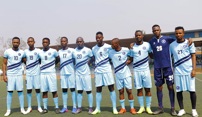 Justin Mico (L) and Dominique Savio Nshuti (R) are among the players who were unveiled at Kicukiro Stadium on Wednesday. Courtesy.