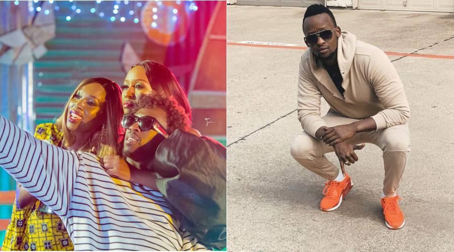 Meddy dropped his latest track u201cDowntownu201d featuring Burundian artiste, Thierry Nish. LEFT: Charly na Nina with Nigerian singer Orezi. / Courtesy