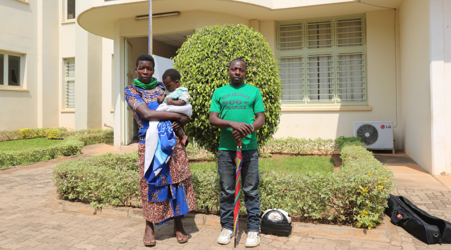 Ezechiel Muhawenimana, 36, his wife Esperance Dusabimana, 35, and their child who was born from a detention centre in Uganda, are among hundreds of of Rwandans who have been arrested and then tortured by Ugandan security organs. They have since filed a case with the East African Court of Justice. / File