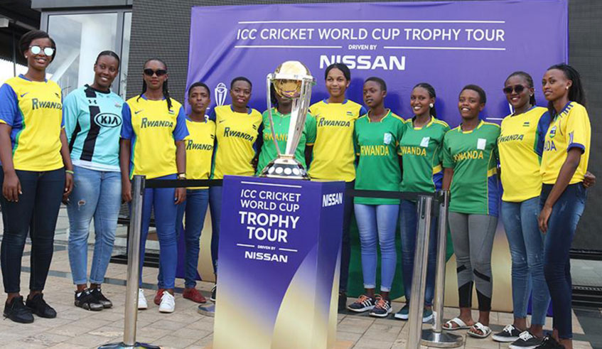 For a historic first time, Rwanda was part of the ICC World Cup trophy tour this year. The national women cricket team is seen here posing with ICC Cricket World Cup Trophy in February. File.