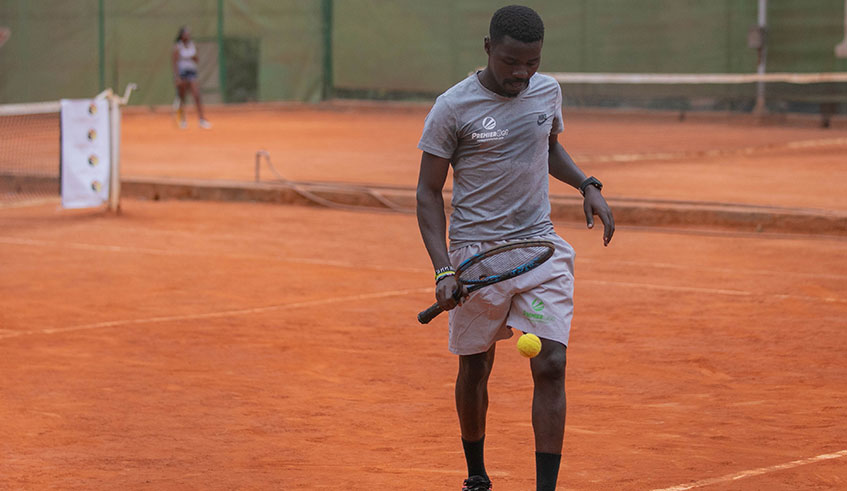 Etienne Niyigena, 24, is among the top five in local tennis. Courtesy.