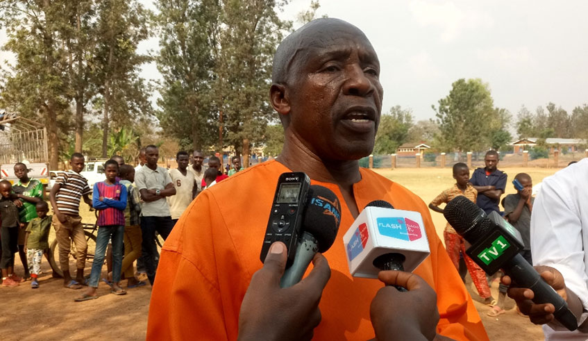 Emmanuel Habimana Alias Cyasa who was head of Interahamwe militia in Kibungo says he thinks of writing a book on the 1994 genocide against Tutsi, including his part in it, Thusday, Ngoma District, August 1, 2019. / Emmanuel Ntirenganya