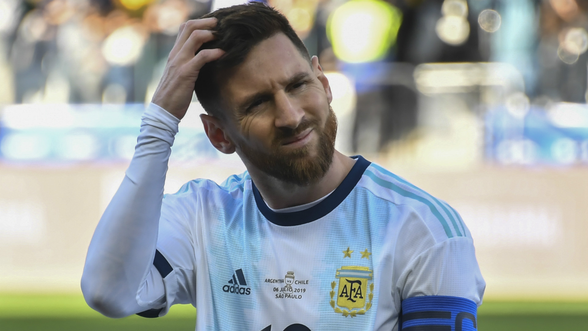 Argentina star Lionel Messi has been handed a three month international suspension. / Net