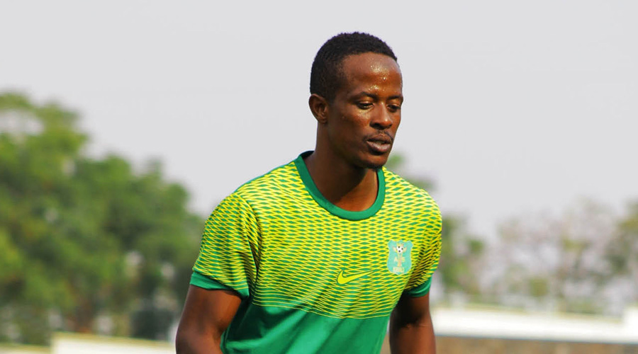 AS Kigali midfielder Haruna Niyonzima during a recent training session. / Courtesy