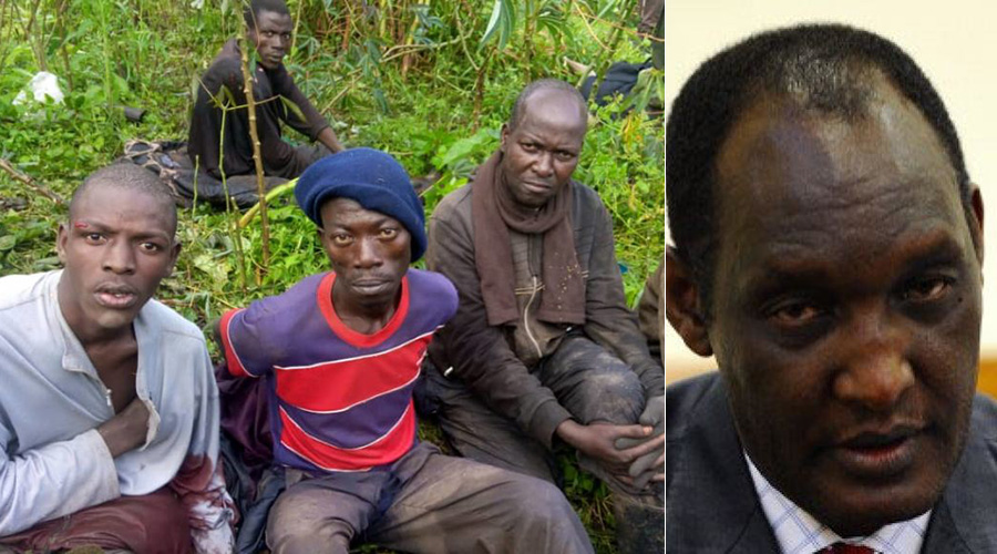 RNC dissidents seen here after being captured by DR Congo soldiers recently. Kayumba Nyamwasa (right) is the co-founder of RNC. /Courtesy.