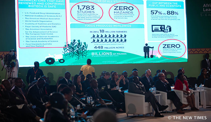 Scientists argued  that GMO technology can help in many ways. It was argued during the Africa Food Security Leadership Dialogue in Kigali on Monday. Emmanuel Kwizera.