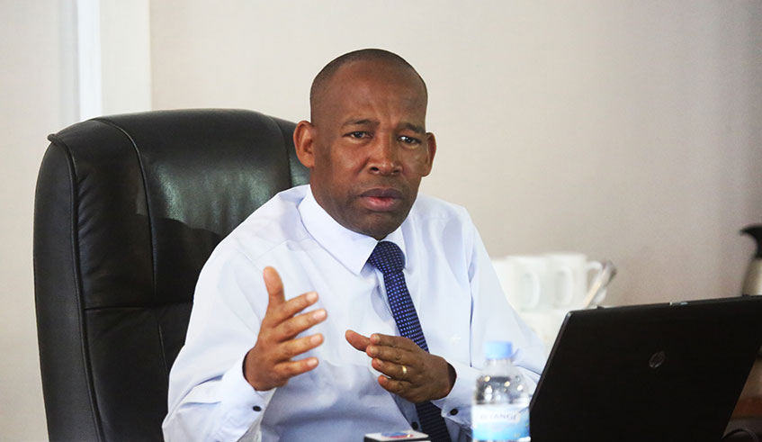 Emmanuel Ndayisaba, the Executive Secretary of the National Council of Persons with Disabilities (NCPD), addresses the parliamentary committee on social affairs last week. Sam Ngendahimana.