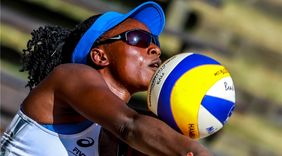 Charlotte Nzayisenga is one of the most decorated women beach volleyball players on the continent. / Net