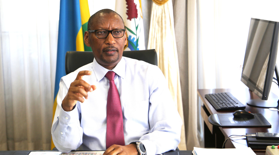 National Bank of Rwanda governor John Rwangombwa during interview on Tuesday. / Craish Bahizi